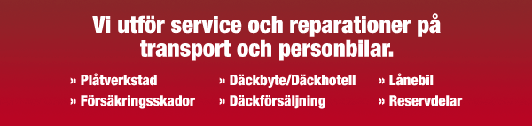 Vi utför service och reparationer på transport och personbilar